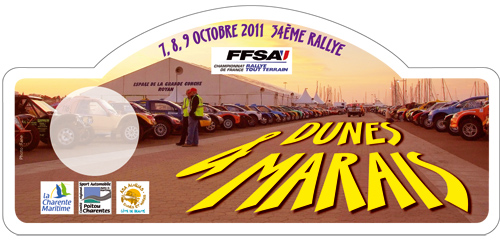 plaque Rallye Dunes et Marais 2011