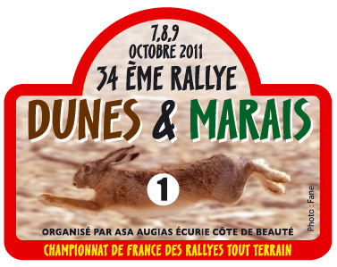 plaque 2 Rallye Dunes et Marais 2011