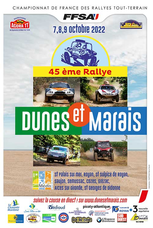 affiche Rallye Dunes et Marais 2022