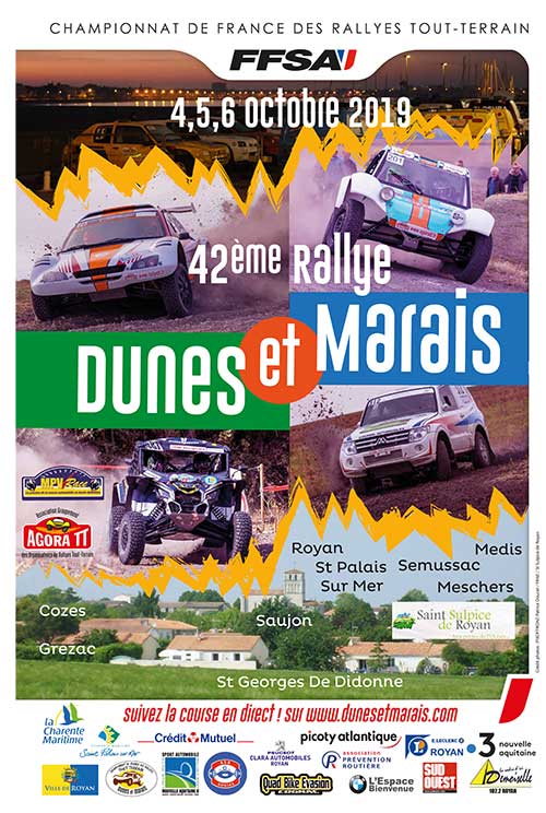 affiche Rallye Dunes et Marais 2019