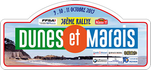 plaque Rallye Dunes et Marais 2013