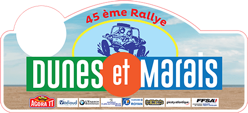 plaque Rallye Dunes et Marais 2022