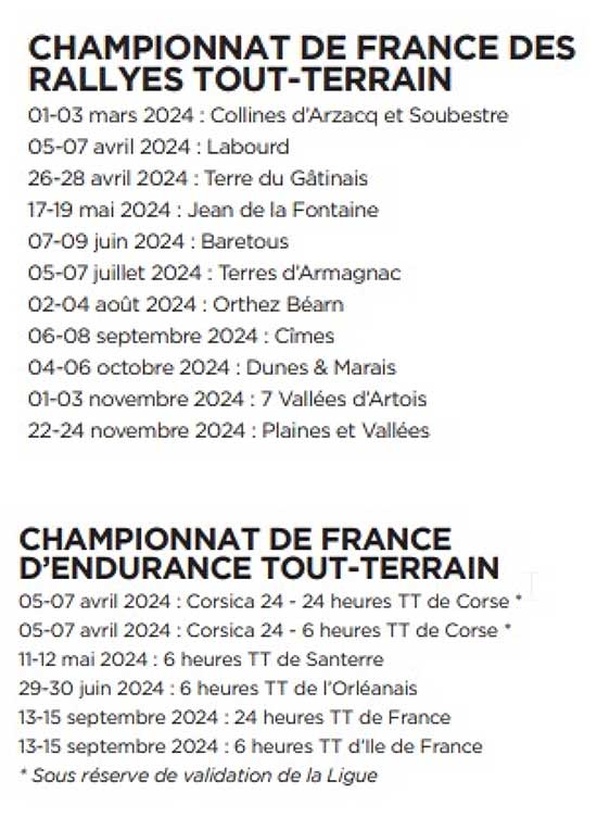 calendrier 2024