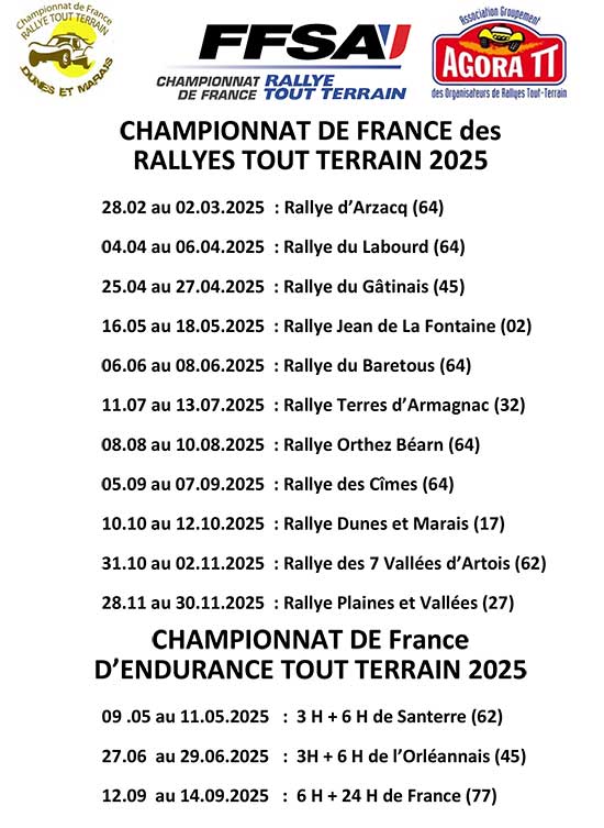 calendrier 2025